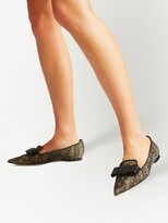 Thumbnail for your product : Jimmy Choo Gala lace ballerina pumps