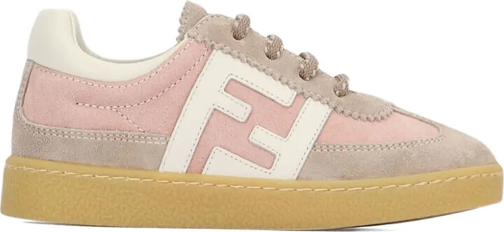 Fendi Kids FF logo suede sneakers ShopStyle Girls' Shoes