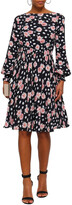 Thumbnail for your product : Mikael Aghal Shirred Floral-print Crepe Dress