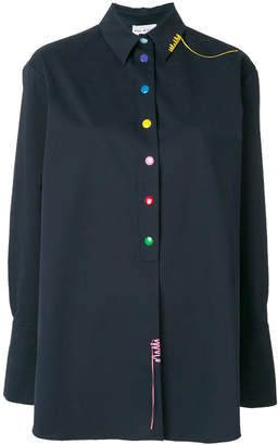 Mira Mikati coloured button shirt