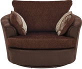 Thumbnail for your product : Marrakesh Fabric/Faux Snakeskin Swivel Chair