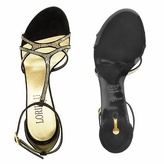 Thumbnail for your product : Loriblu Crystal T-strap Black Suede Evening Sandal