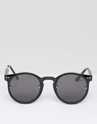 Spitfire Post Punk round sunglasses in black