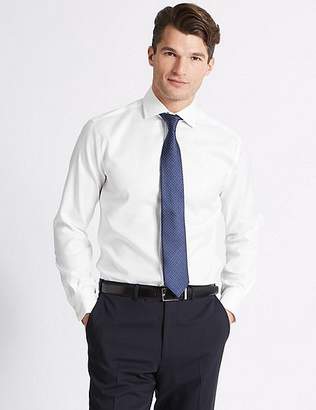 Marks and Spencer Pure Cotton Twill Tailored Fit Shirt