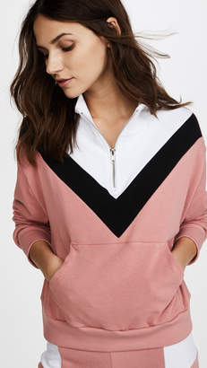 Wildfox Couture Blocked Soto Warm Up Top