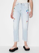 Thumbnail for your product : Mira Mikati Floral-Embroidered Boyfriend Jeans
