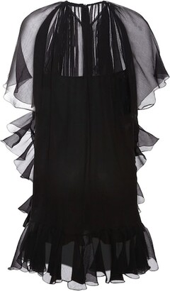 DSQUARED2 Silk chiffon volant mini dress