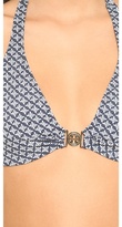 Thumbnail for your product : Tory Burch Portofino Logo Halter Bikini Top