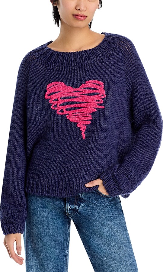 Elan Heart Crewneck Sweater