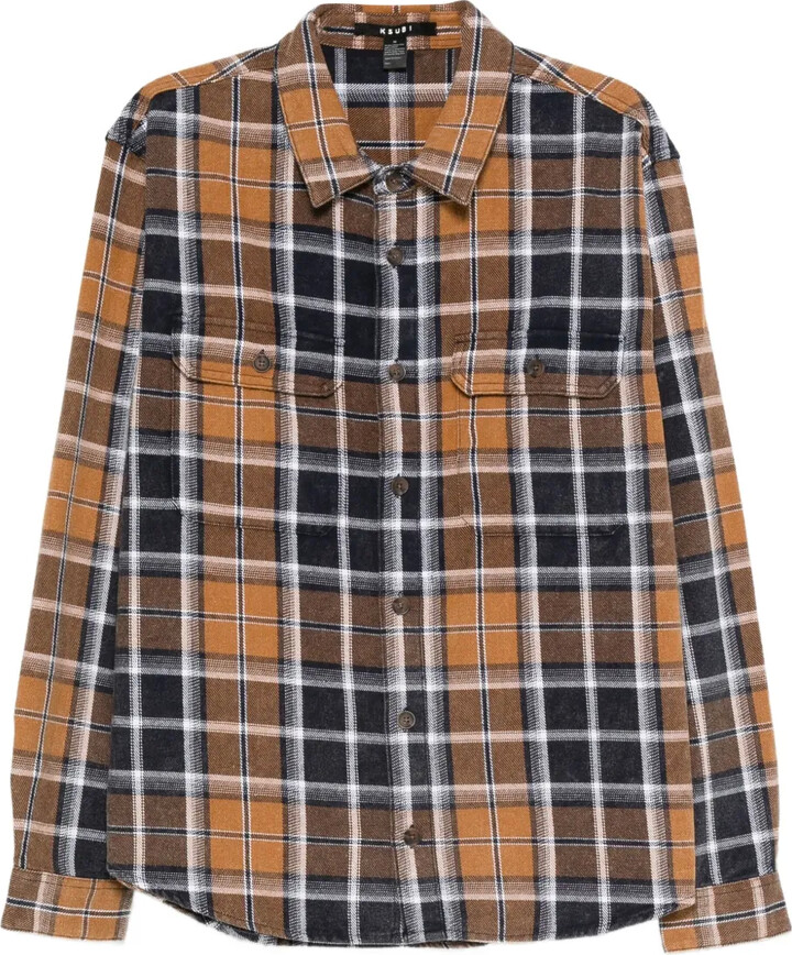 Ksubi Rosebowl checked long-sleeve shirt
