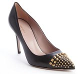 Thumbnail for your product : Gucci black leather studded detail pumps