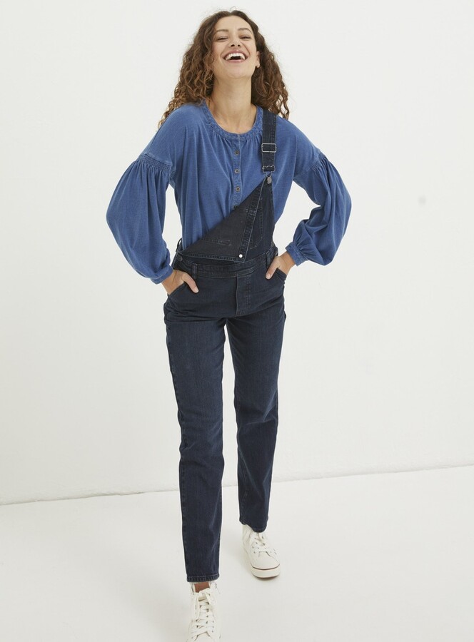 Womens Denim Pinafore Dresses Long Jeans Dungaree Dress Suspender