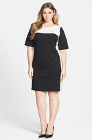 Thumbnail for your product : Donna Ricco Ottoman Colorblock Sheath Dress (Plus Size)