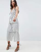 Thumbnail for your product : ASOS Design Stripe Tiered Leg Jumpsuit