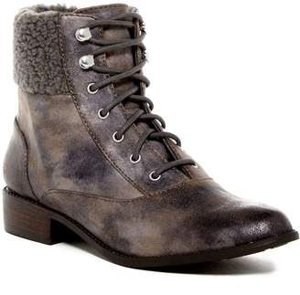 BC Footwear Hood Faux Shearling Trimmed Lace-Up Boot