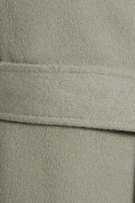 Diane von Furstenberg Pleated belted wool-felt coat
