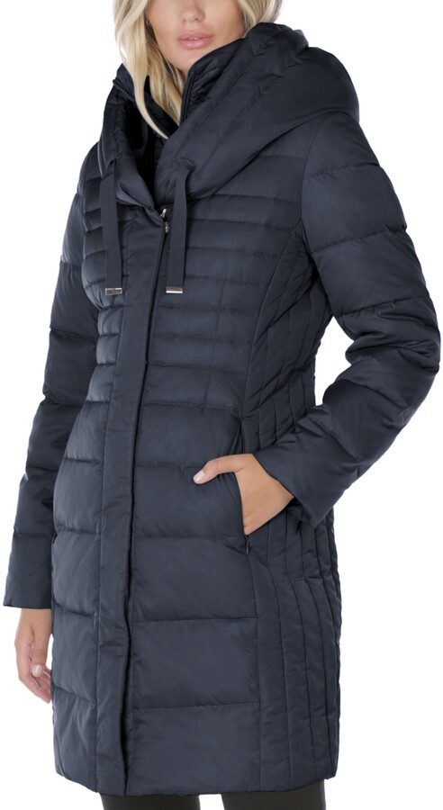 T tahari hooded puffer coat Clearance