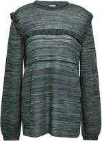 Thumbnail for your product : M Missoni Ruffle-trimmed Cotton-blend Sweater