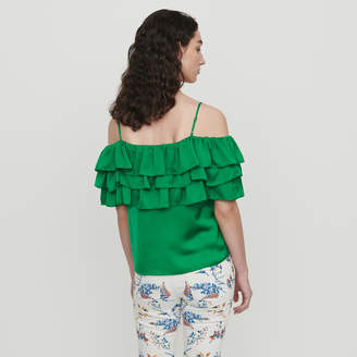 Maje Strappy top with ruffles