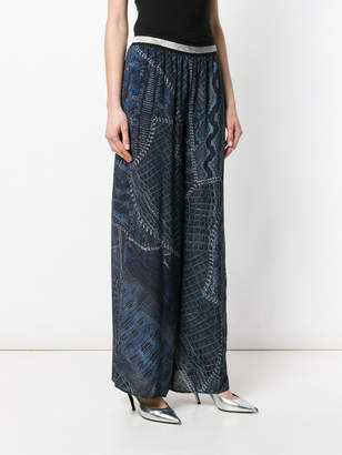 Just Cavalli flared printed trousers