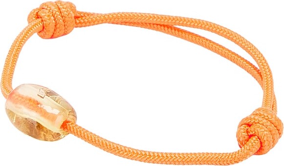 Dezso by Sara Beltrán Sapphire Cowry Bead Surf Cord Bracelet in Lemon