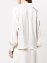 Thumbnail for your product : Anine Bing Mylah spread-collar silk shirt