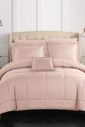 Queen Joshuah Stitched Bed In a Bag Comforter Set - Coral