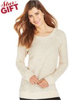 Thumbnail for your product : Style&Co. Sport Pointelle-Knit Metallic Sweater