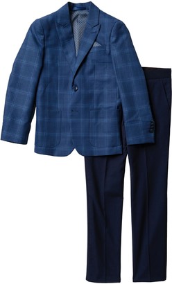 Isaac Mizrahi Boys 3-Piece Large Plaid Suit 