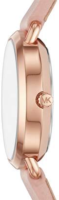 Michael Kors Women's Rose Gold-Tone and Blush Leather Portia Watch