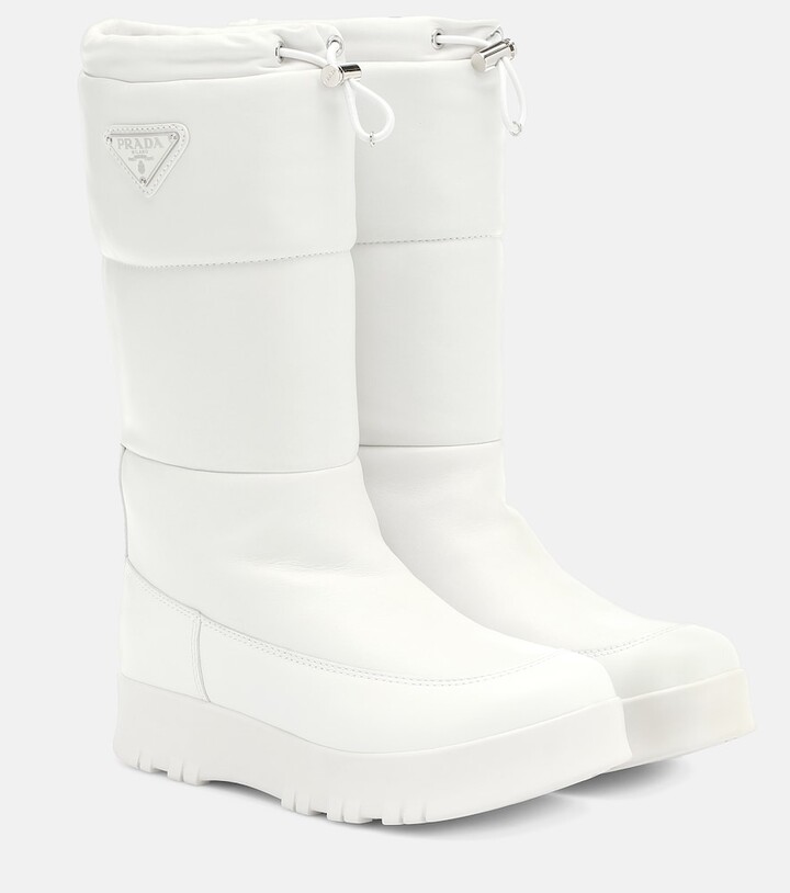 white snow boots