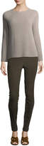 Thumbnail for your product : Neiman Marcus Leather Collection Stretch-Suede Leggings