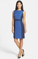 Thumbnail for your product : Tahari Sleeveless Colorblock Jacquard Sheath Dress (Petite)