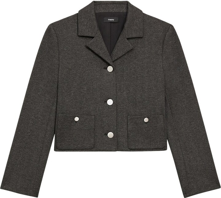 Theory Knit Boxy Crop Jacket