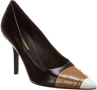 Burberry Tape Detail Leather Pump