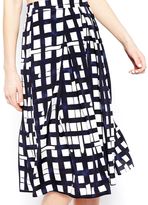 Thumbnail for your product : ASOS Midi Skirt In Check Print