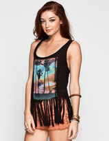 Thumbnail for your product : Hip H.I.P.Palm Tree Sunset Womens Fringe Tank
