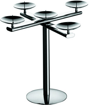 Giotto 9.29'' H 18/10 Stainless Steel Dining Room Candlestick