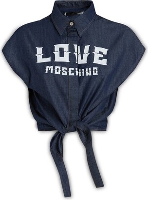 Love Moschino Logo Printed Short-Sleeved Shirt