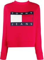 Thumbnail for your product : Tommy Jeans Flag Logo Crew-Neck Sweatshirt
