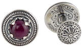 Thumbnail for your product : Konstantino Round Sterling Silver Cuff Links with Ruby Root