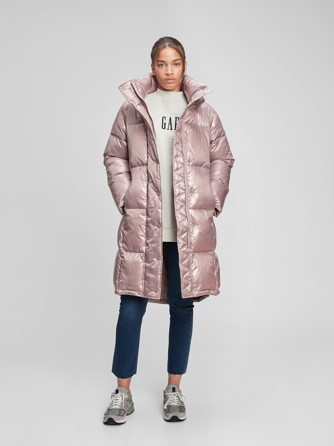 Gap 100% Recycled Relaxed Heavyweight Midi Puffer Coat - ShopStyle