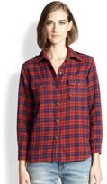 Thumbnail for your product : Current/Elliott The Perfect Plaid Cotton Shirt