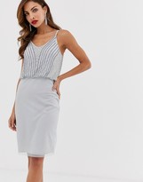 Thumbnail for your product : Little Mistress detailed strap top pencil dress