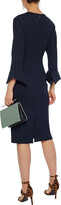 Thumbnail for your product : Lela Rose Wool-blend crepe dress