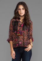 Thumbnail for your product : Tracy Reese Silk Prints Lace-Up Blouse