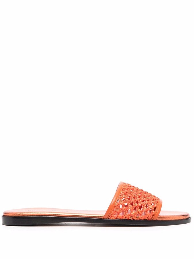 Jimmy Choo Orange Minea Women Raffia Amber Sandals Regular (M, B) Listed By Fashion - Tradesy