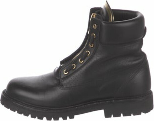 Balmain Leather Combat Boots - ShopStyle