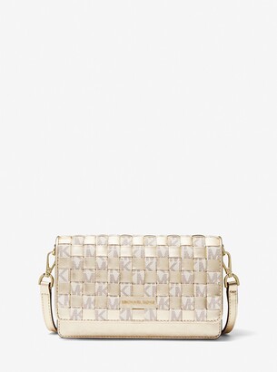 michael kors white and gold purse