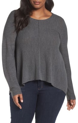 Eileen Fisher Plus Size Women's Seam Front Merino Sweater